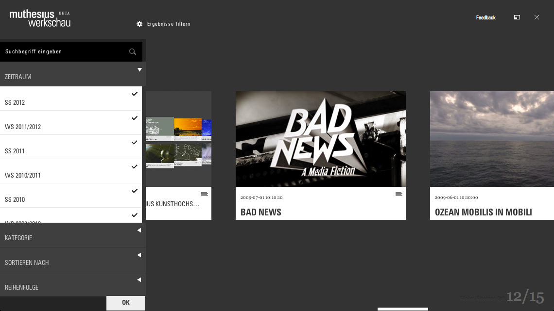 Meta-Daten Kontextsensitive Suche, Sortierung und Filterung