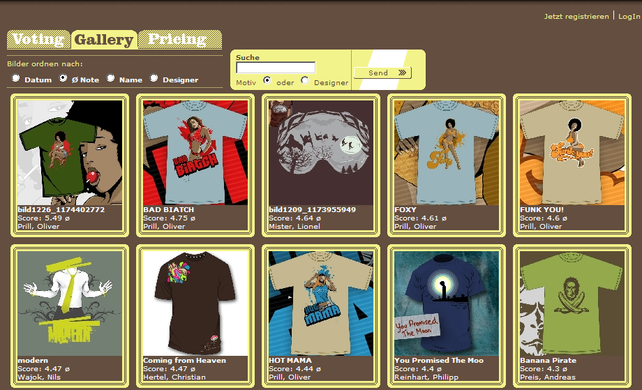 Galerie In der Community-Galerie wurden die Motive dargestellt